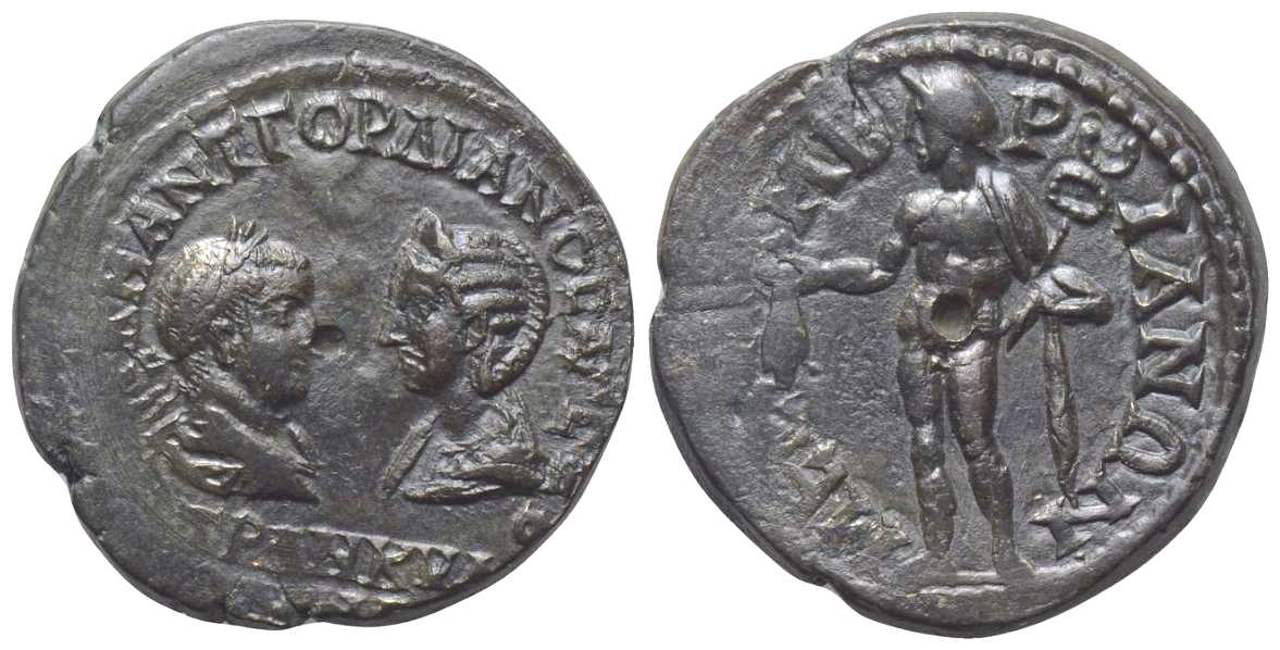 v4054 Mesembria Thracia Gordianus III & Tranquillina AE