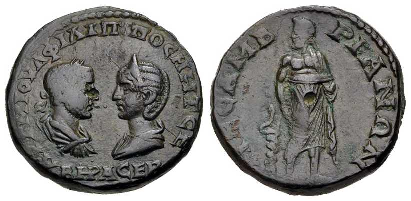v4170 Mesembria Thracia Philippus I & Otacilia SeveraAE