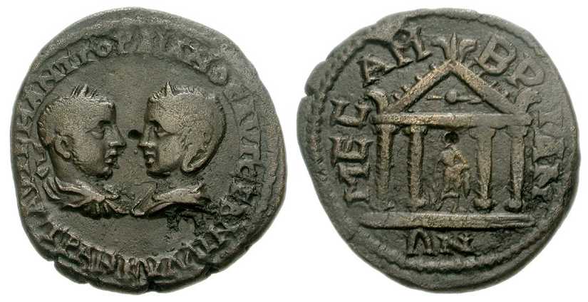v4171 Mesembria Thracia Gordianus III & Tranquillina AE