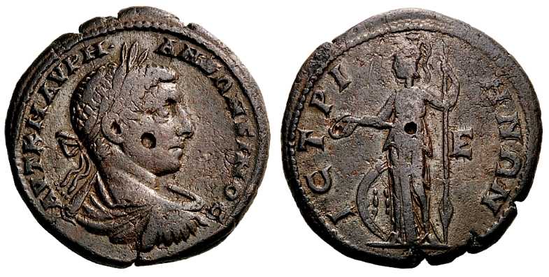 4265 Istrus Moesia Inferior Elagabalus 5 Assaria AE