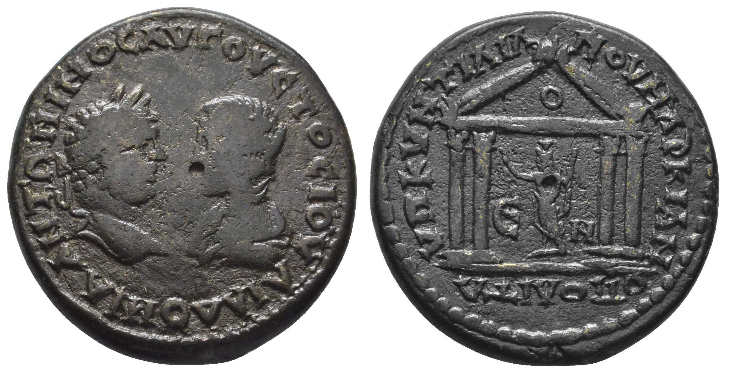 5868 Marcianopolis Moesia Inferior Caracalla & Iulia DomnaAE