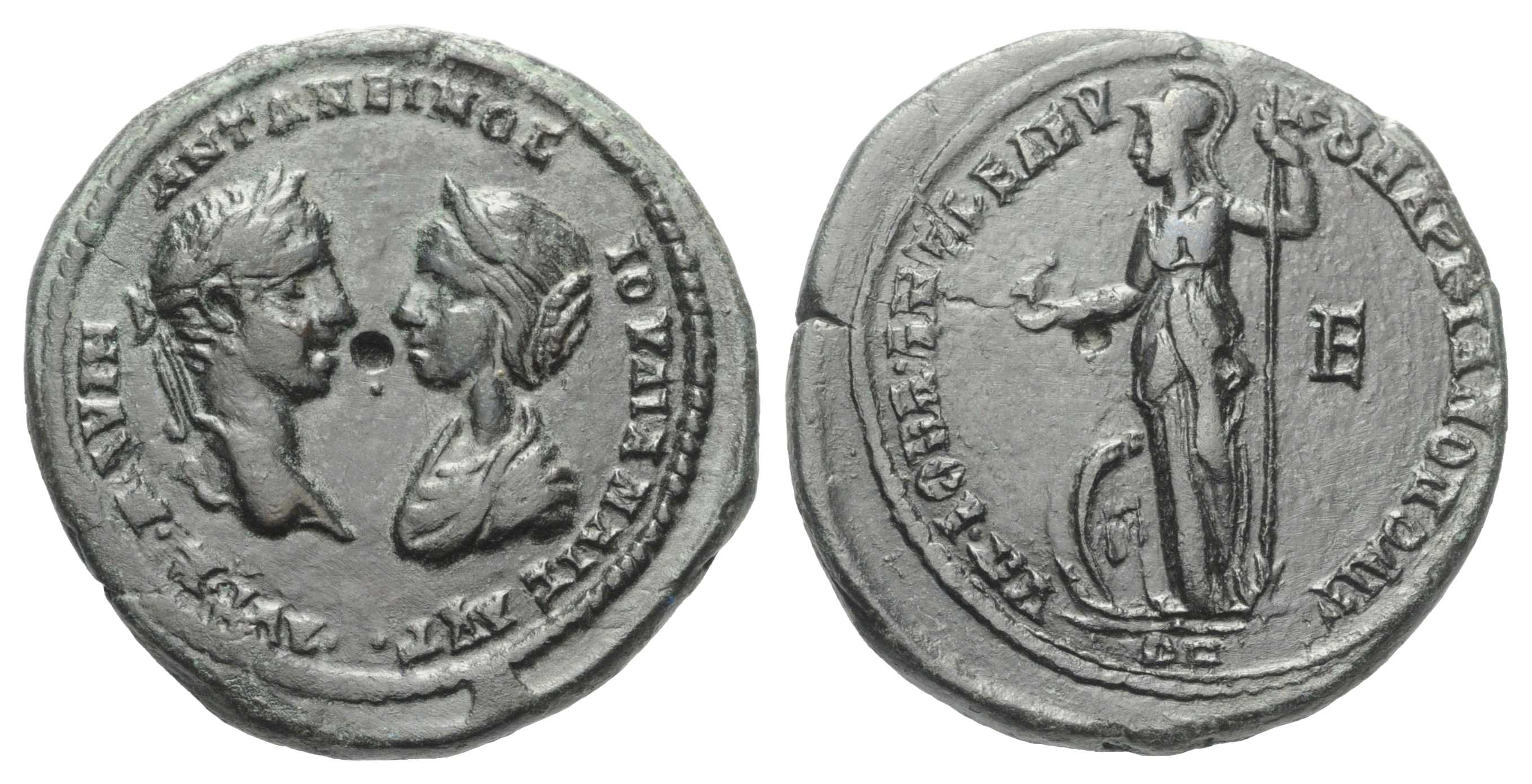 6766 Marcianopolis Moesia Inferior Elagabalus & Iulia Maesa AE