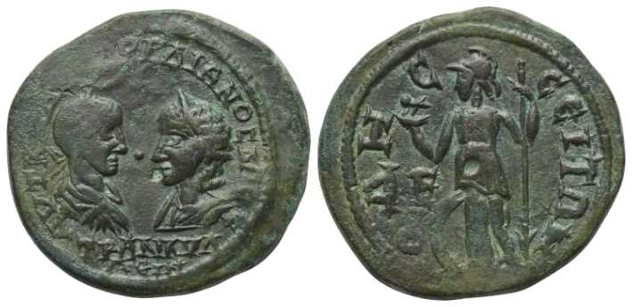 5774 Odessus Moesia Inferior Gordianus III & Tranquillina AE