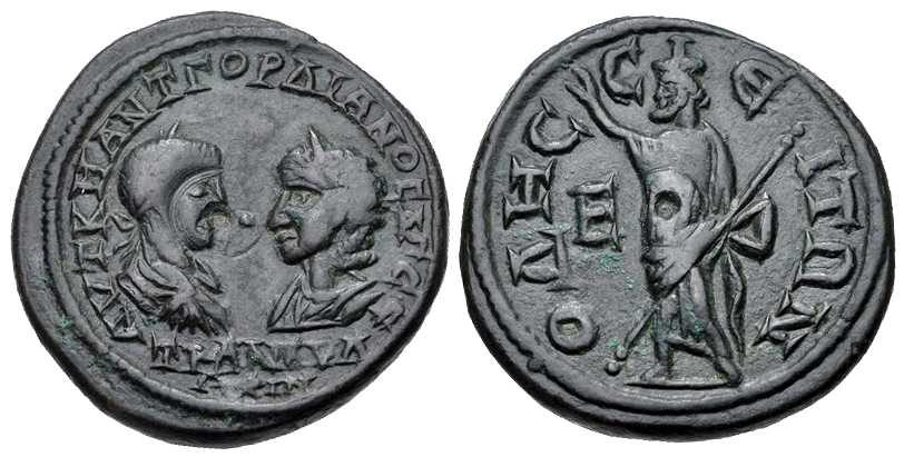5873 Odessus Gordian III & Tranquillina AE