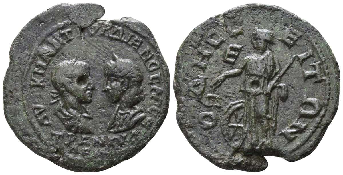 6215 Odessus Thracia Gordian III & Tranquillina AE