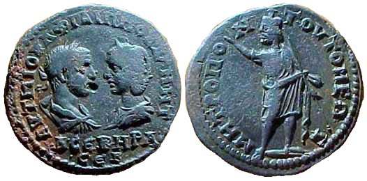 3381 Tomis Moesia Inferior Philippus I & Otacilia Severa AE