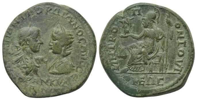 5775 Tomis Moesia Inferior Gordianus III & Tranquillina AE