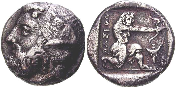 1340 Thrace Thasos Tetradrachm AR