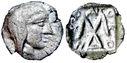 1330 Saratocus Rex Thraciae Trihemiobol AR