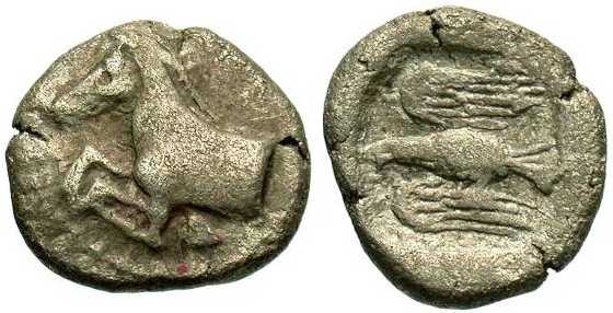 1305 Thrace Sparadokos Diobol AR