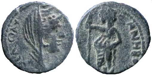 3024 Bostra Decapolis-Arabia Faustina jr. AE