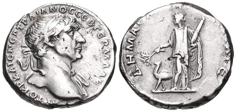 4133 Bostra Decapoli-Arabias Traianus Tetradrachm AR