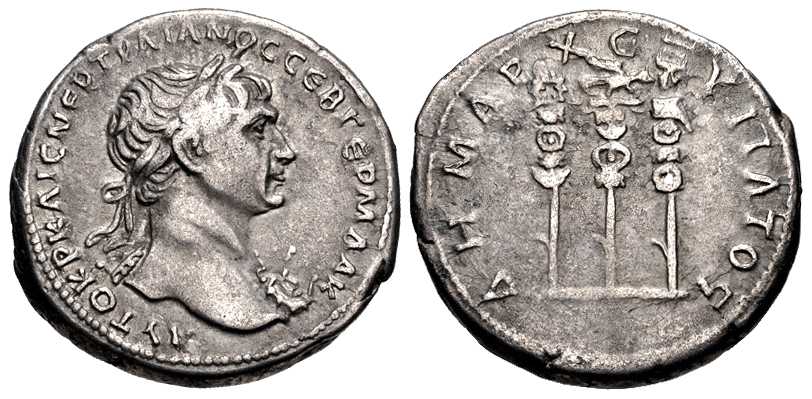 5413 Bostra Decapoli-Arabias Traianus Tetradrachm AR