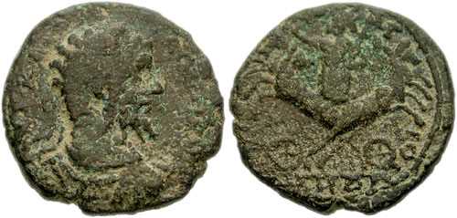 1456 Medaba Decapolis-Arabia Septimius Severus AE