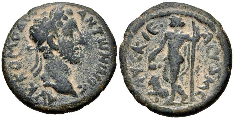 5232 Nysa-Scythopolis Decapolis Commodus AE