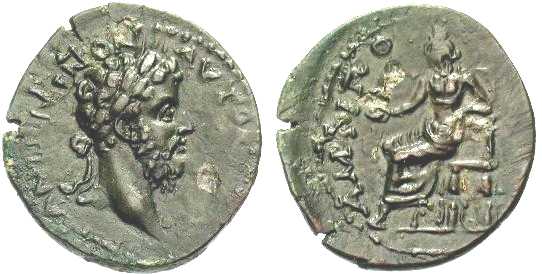 1174 Amphipolis Macedonia Marcus Aurelius AE