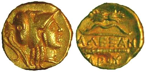 294 Macedonia Alexander III The Great 1/4 Stater AV
