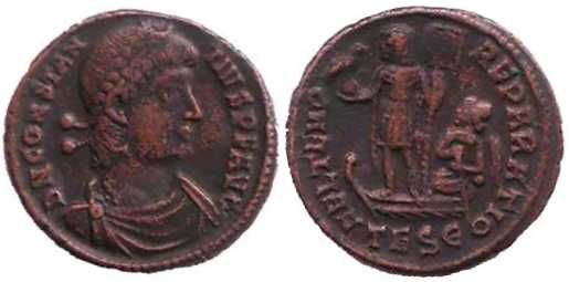 899 Thessalonica Macedonia Constantius II AE