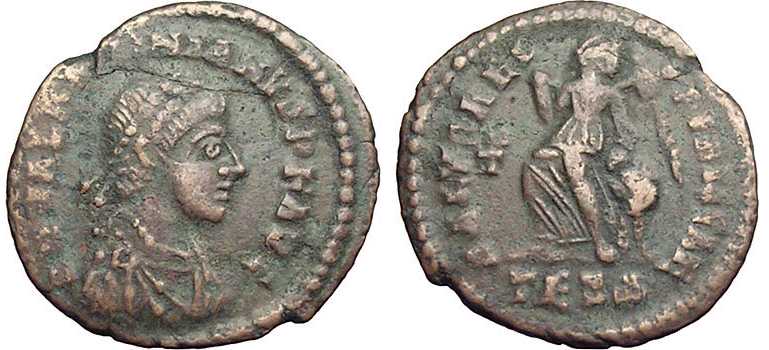 978 Valentinianus II Thessalonica AE