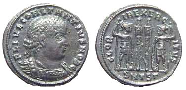 980 Rome Constantius II Thessalonika Follis AE