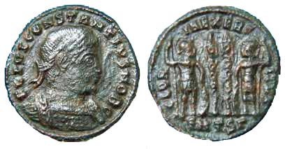 1018 Rome Constantius II Thessalonika Follis AE