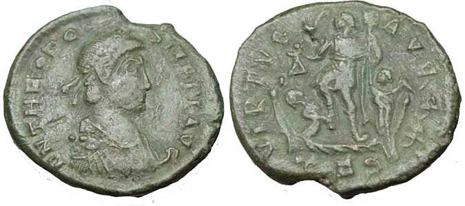 1369 Thessalonica Macedonia Theodosius I AE