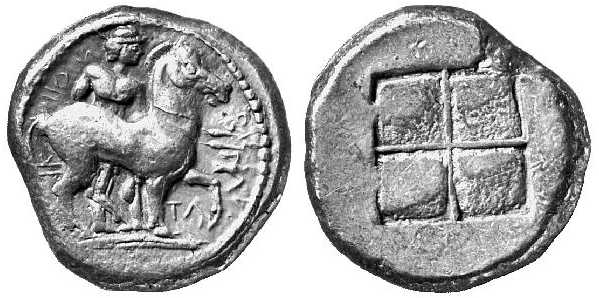 1267 Macedonia Bisaltae Oktodrachm AR