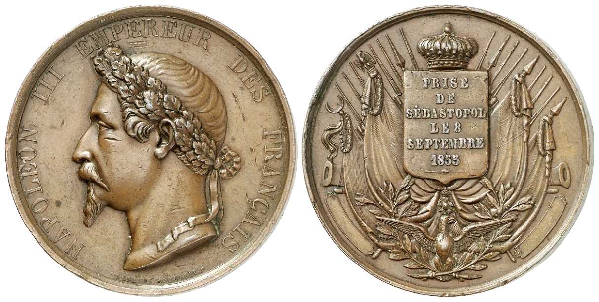5336 Alexander II Rossia 1855 Taking of Sebatopol Medal Bronze