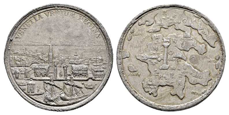 6593 Venezia 1687 Victories over the Ottoman Empire in Morea Medal Tinn
