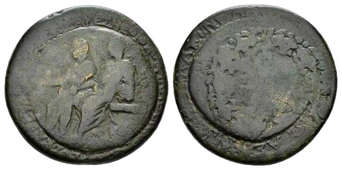 6237 Sardis Lydia Drusus & Germanicus AE