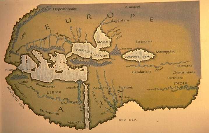 450 BC Europe Herodotus Map