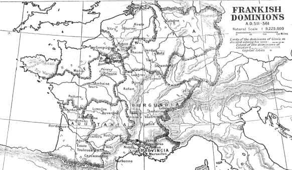 511-561 AD Frankish Dominions