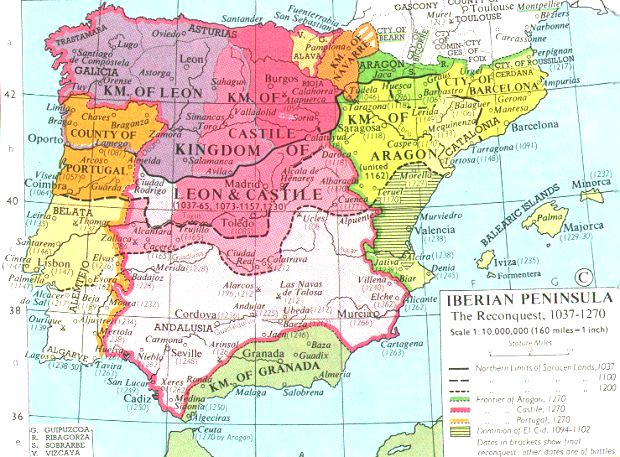 1037-1270 AD Spain Reconquest