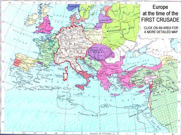 1099 AD Europe Time of 1st Crusade