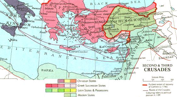1146-1189 AD 2nd and 3rd Crusades