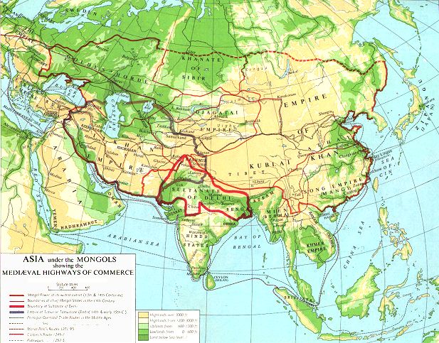 1294 AD The Mongol Empire of Kublai Khan